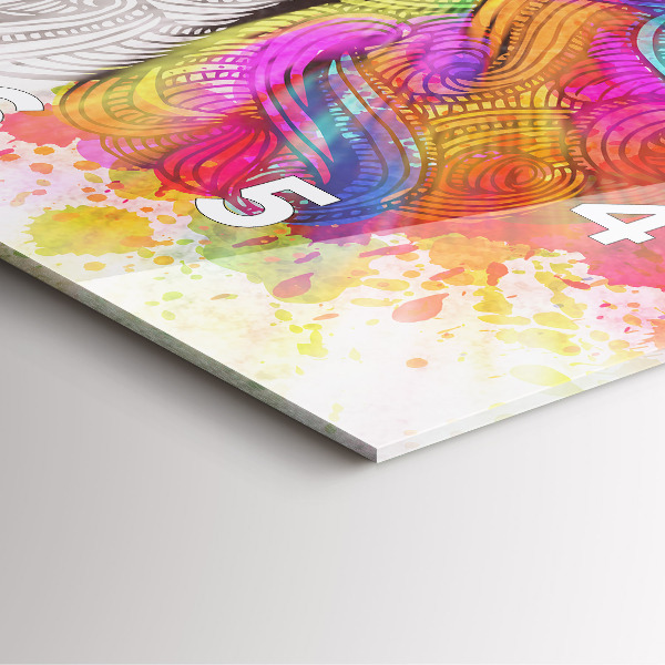 Wanduhr modern quadratisch Abstraktes Gehirn