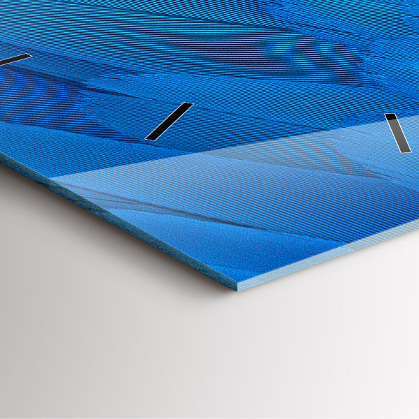 Wanduhr quadratisch Vogelfeder