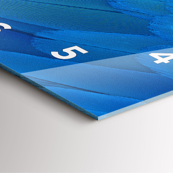 Wanduhr quadratisch Vogelfeder