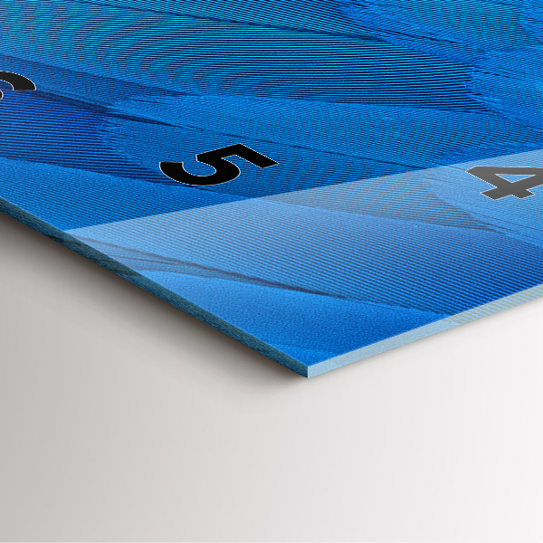 Wanduhr quadratisch Vogelfeder