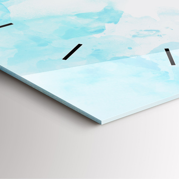 Wanduhr modern quadratisch Gemalte Flecken