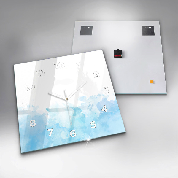 Wanduhr modern quadratisch Gemalte Flecken