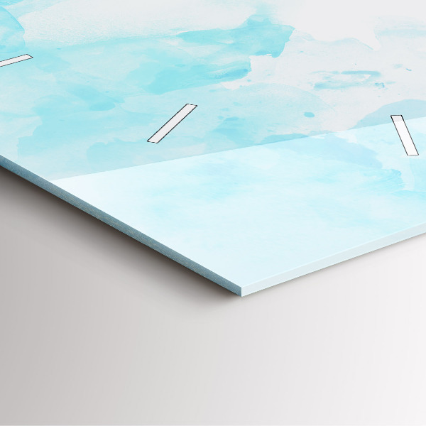 Wanduhr modern quadratisch Gemalte Flecken