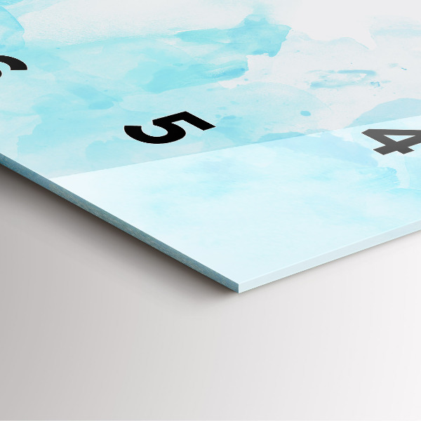 Wanduhr modern quadratisch Gemalte Flecken