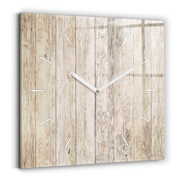 Wanduhr modern quadratisch Holztafeln