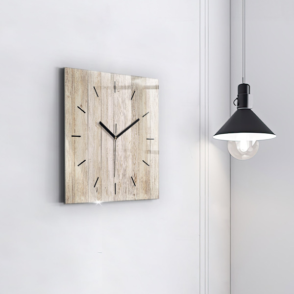 Wanduhr modern quadratisch Holztafeln