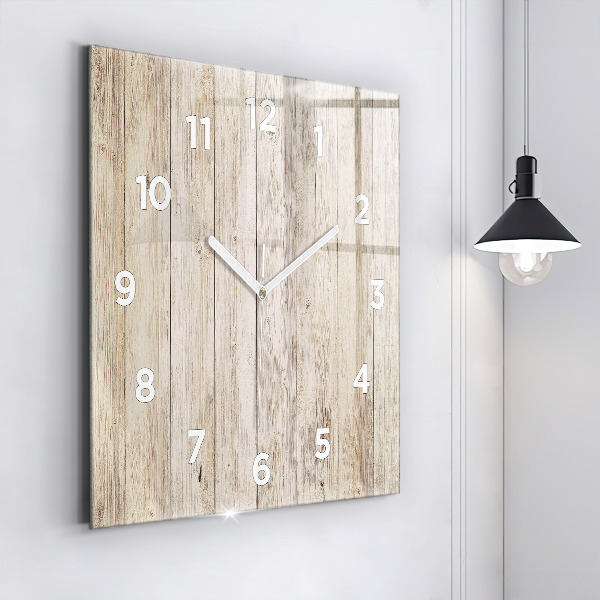 Wanduhr modern quadratisch Holztafeln