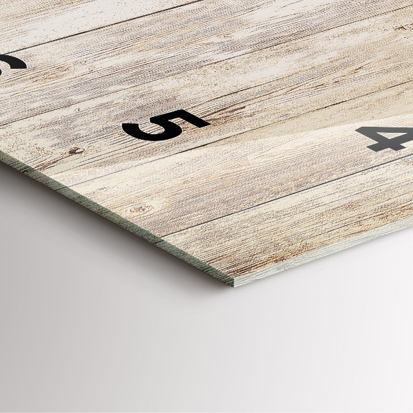 Wanduhr modern quadratisch Holztafeln