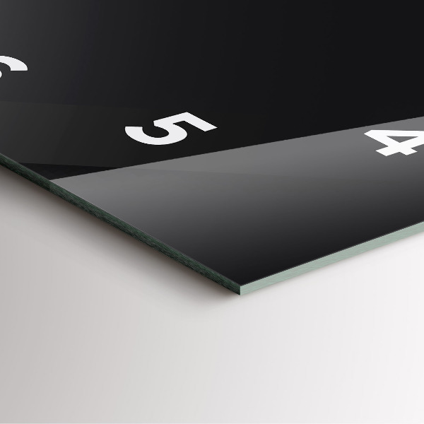 Wanduhr modern quadratisch Dunkles Wandmuster