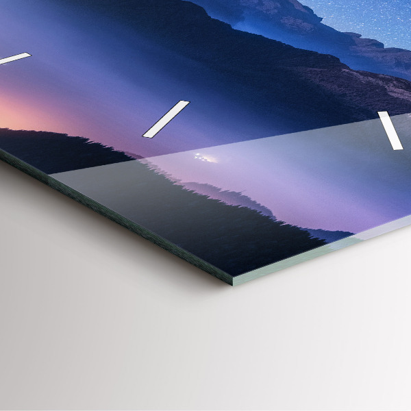 Wanduhr quadratisch mit motiv Milchstraße