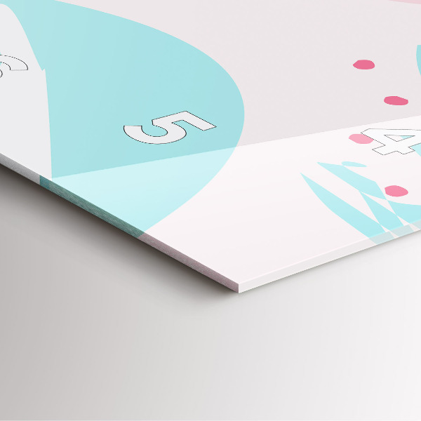 Wanduhr quadratisch Pastell Abstraktion