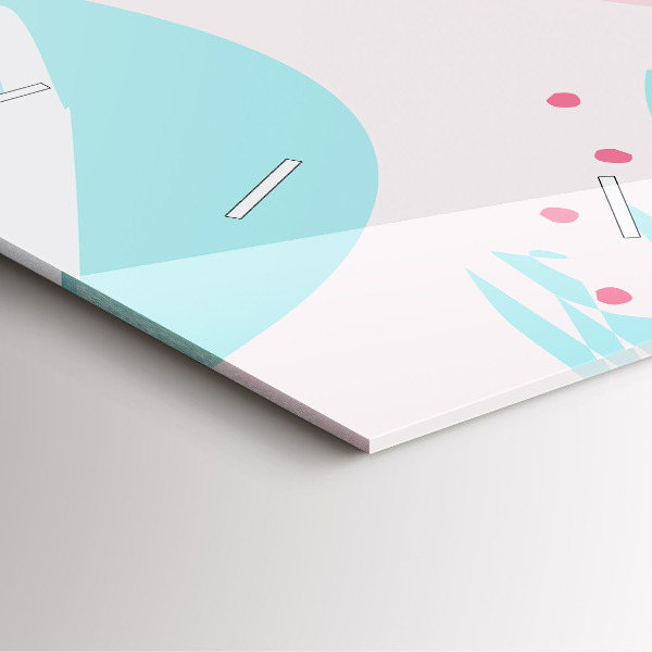 Wanduhr quadratisch Pastell Abstraktion