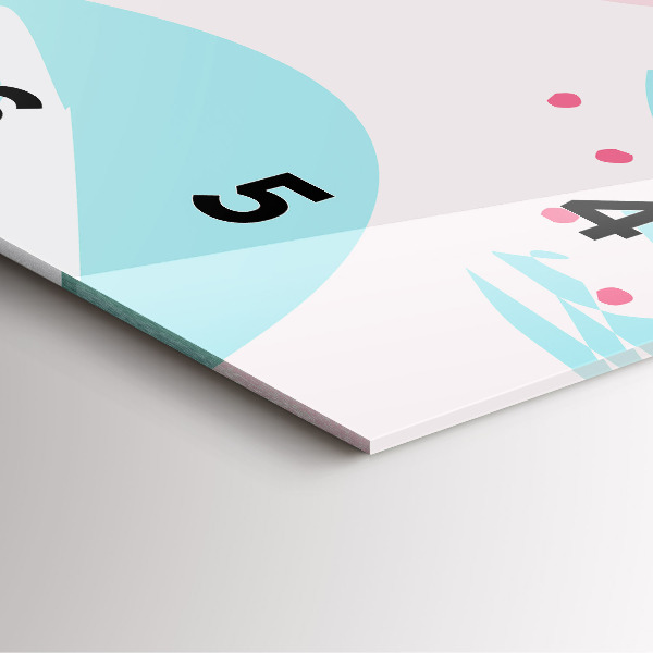 Wanduhr quadratisch Pastell Abstraktion