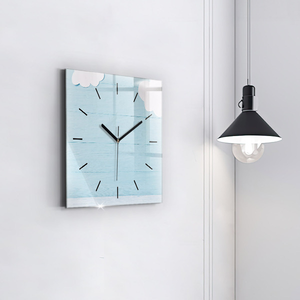Wanduhr quadratisch mit motiv Kindertafel