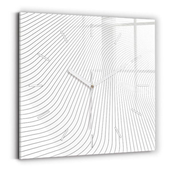 Wanduhr quadratisch mit motiv Linien abstrakt