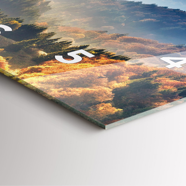 Wanduhr quadratisch Berglandschaft