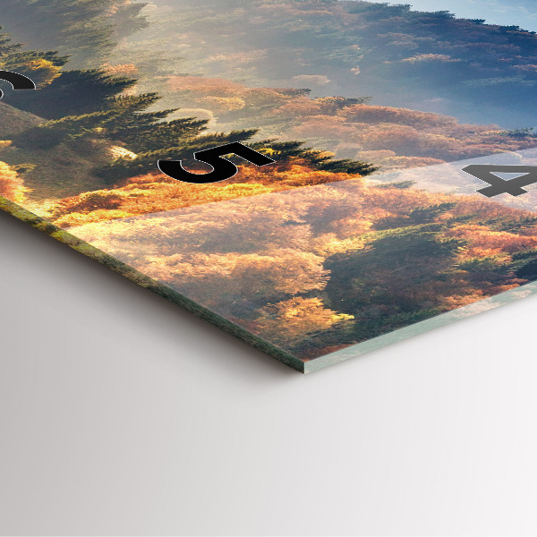 Wanduhr quadratisch Berglandschaft