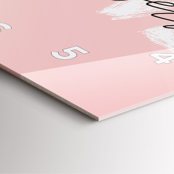 Wanduhr quadratisch mit motiv Liebe dich selbst Inschrift