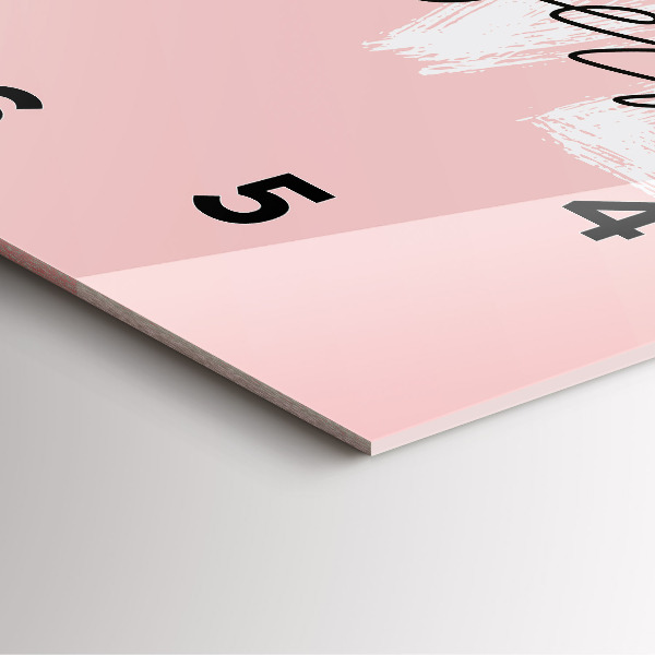 Wanduhr quadratisch mit motiv Liebe dich selbst Inschrift