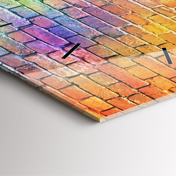 Wanduhr quadratisch Bemalte Wand