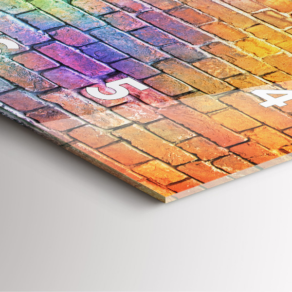 Wanduhr quadratisch Bemalte Wand