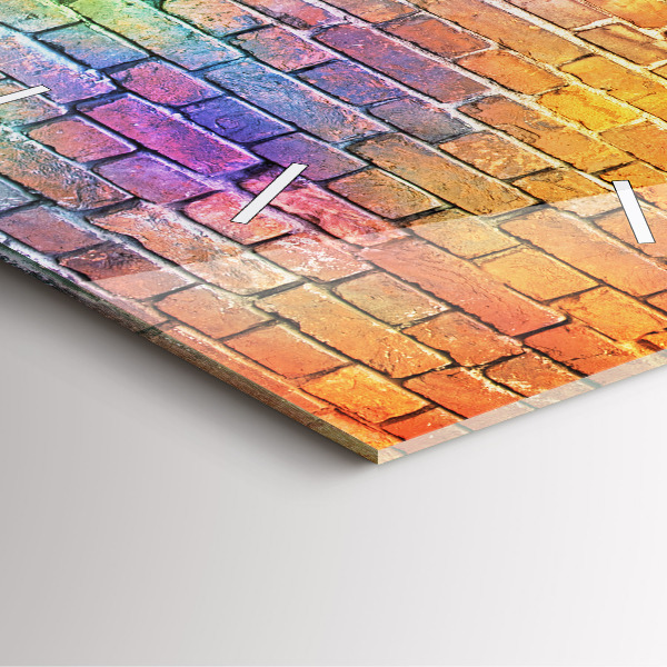 Wanduhr quadratisch Bemalte Wand