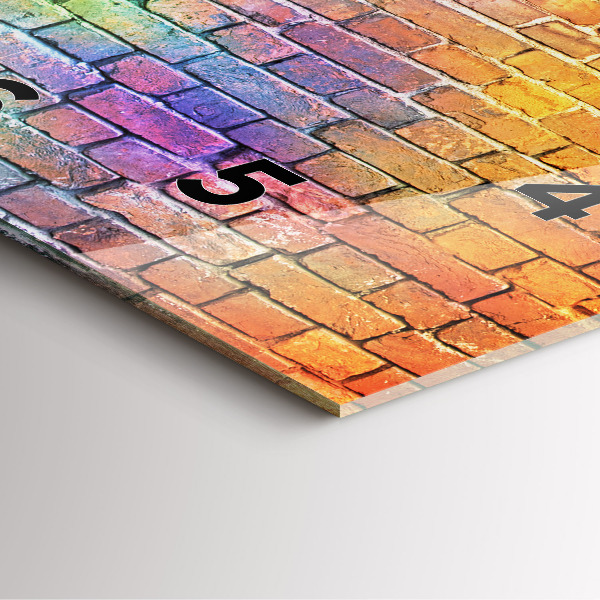 Wanduhr quadratisch Bemalte Wand