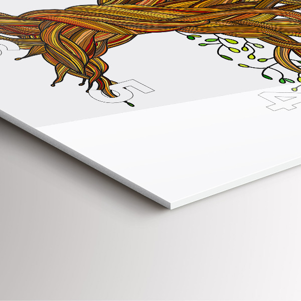 Wanduhr modern quadratisch Baumwurzeln