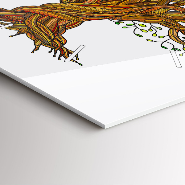 Wanduhr modern quadratisch Baumwurzeln