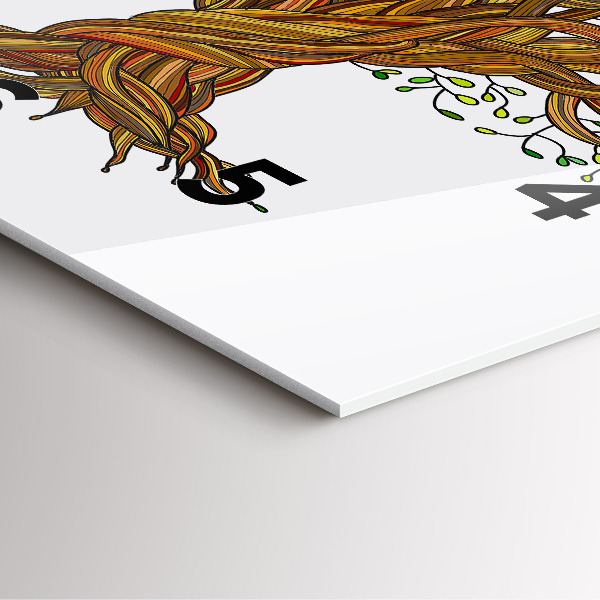 Wanduhr modern quadratisch Baumwurzeln