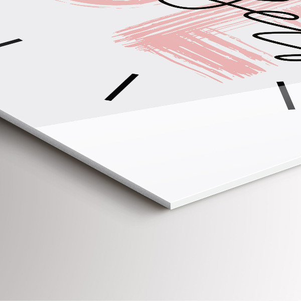 Wanduhr quadratisch mit motiv Inschrift Sei du selbst