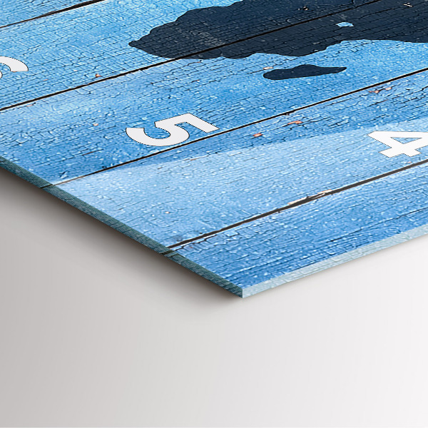 Wanduhr modern quadratisch Tafel Weltkarte