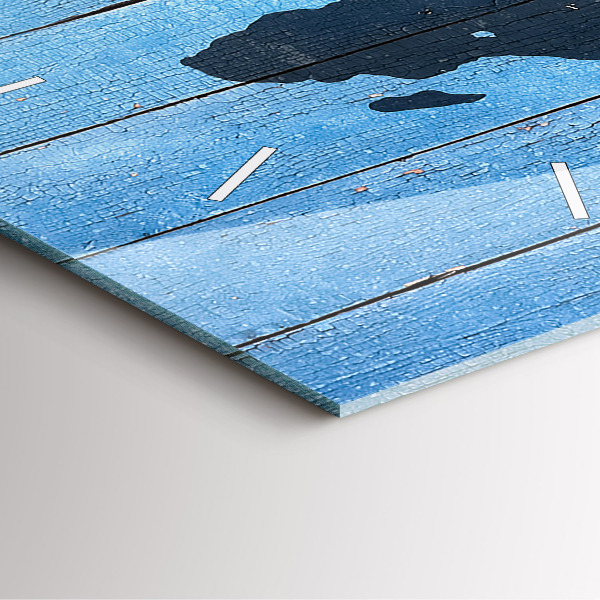 Wanduhr modern quadratisch Tafel Weltkarte