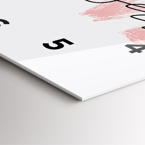 Wanduhr quadratisch Inschrift Liebe dich selbst