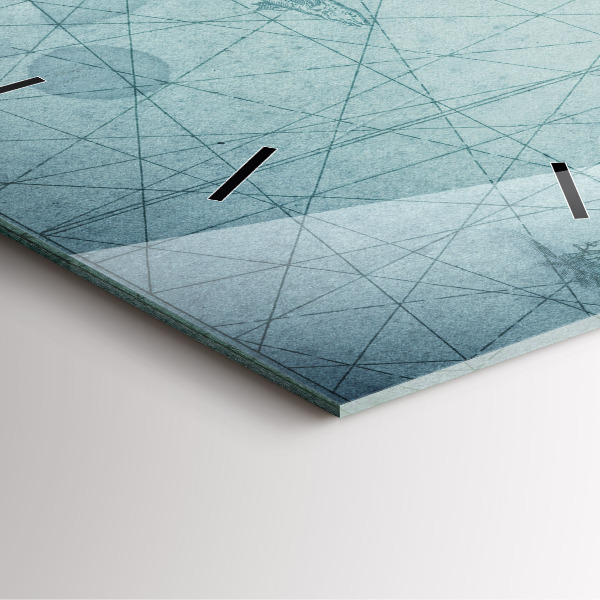 Wanduhr modern quadratisch Vintage-Karte