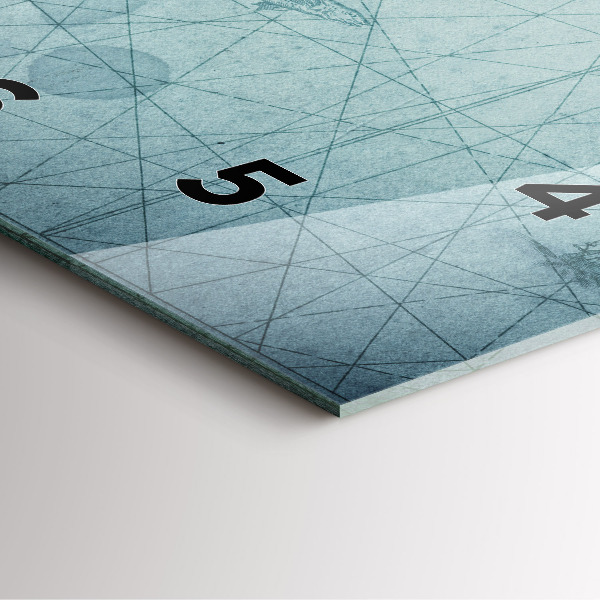 Wanduhr modern quadratisch Vintage-Karte