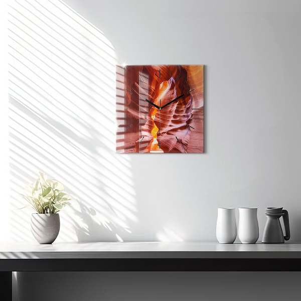 Wanduhr quadratisch Sand-Schlucht