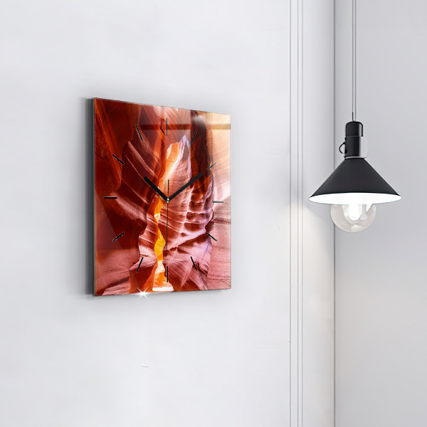 Wanduhr quadratisch Sand-Schlucht