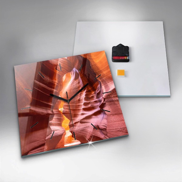 Wanduhr quadratisch Sand-Schlucht