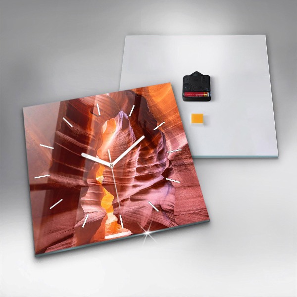 Wanduhr quadratisch Sand-Schlucht