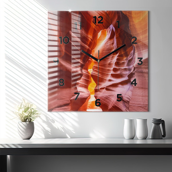 Wanduhr quadratisch Sand-Schlucht