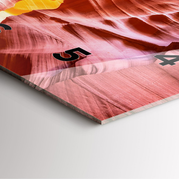 Wanduhr quadratisch Sand-Schlucht