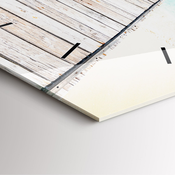 Wanduhr quadratisch Tropische Insel