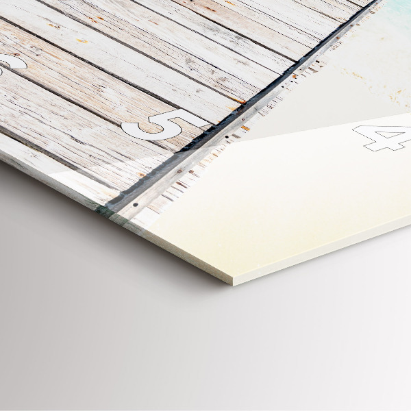 Wanduhr quadratisch Tropische Insel