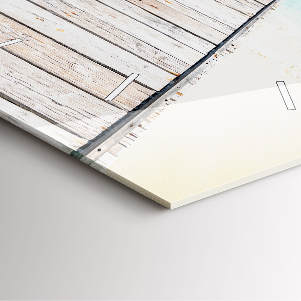 Wanduhr quadratisch Tropische Insel