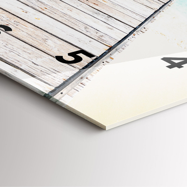 Wanduhr quadratisch Tropische Insel