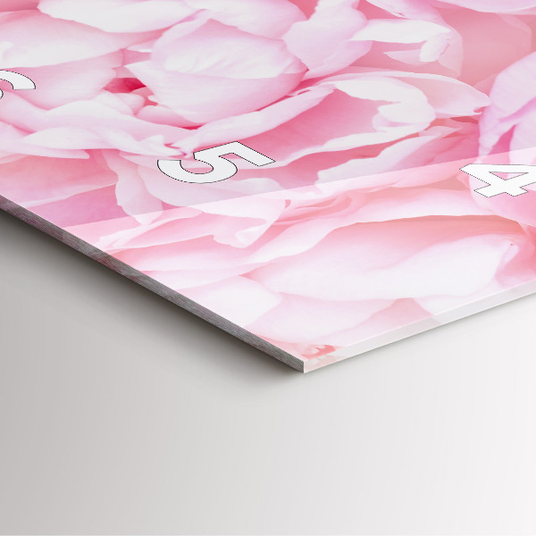 Wanduhr modern quadratisch Blühende Blumen