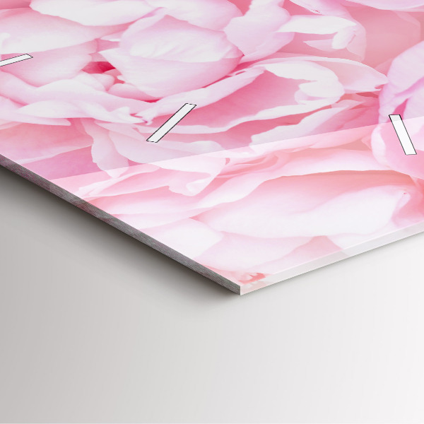 Wanduhr modern quadratisch Blühende Blumen