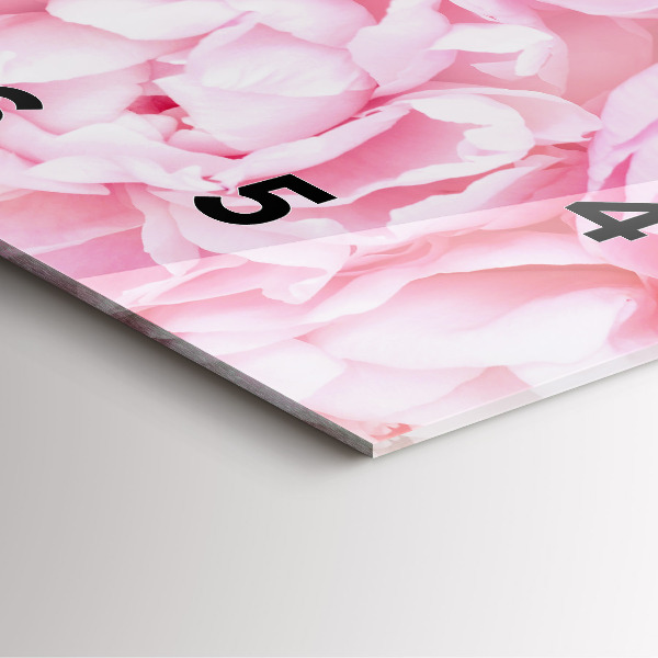 Wanduhr modern quadratisch Blühende Blumen