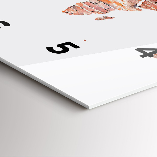 Wanduhr quadratisch mit motiv Alte Ziegelsteinkarte